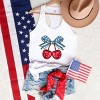 Simply Sage Market Women's Coquette Patriotic Cherries Graphic Racerback Tank - 3 of 4