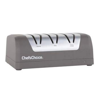  Chef'sChoice 4643 Manual Knife Sharpeners 15 and 20-Degree for  Serrated and Straight Knives Diamond Abrasives, 2-Stage, Gray: Sharpening  Stones: Home & Kitchen
