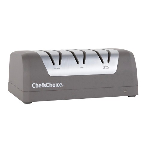 Chef'schoice Rechargeable Three-stage Dc 320 Electric Knife Sharpener For  Most Knives, In Slate Gray (shc32bgy11) : Target