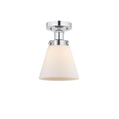 Cone - 1 Light Semi-Flush Mount In Industrial Style-8.25 Inches Tall and 6.5 Inches Wide