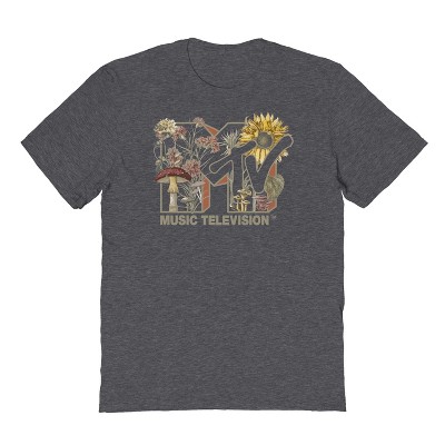 MTV Men's Vintage Plants Short Sleeve Graphic Cotton T-Shirt