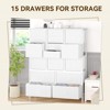 15 Drawers Dresser for Bedroom, Tall Dressers & Chests of Drawers , Storage Organizer Unit with Fabric, - 4 of 4