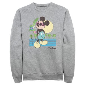 Men's Mickey & Friends Retro Tropical Vacation Sweatshirt - 1 of 4