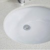 ChicFurnit Bathroom Sinks Vessel Sink Round Sink Vanity Sink Art Basin Undermount Bathroom Sink for Bathroom, White, 21.06"*17.52"*9.84" - 3 of 4