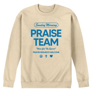 Men's - Instant Message - Sunday Morning Praise Team Graphic Fleece Sweatshirt - 1 of 4