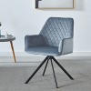 Modern Desk Chair, Ergonomic Office Chair Home Office Upholstered Chair for Bedroom, Reception Room, Living Room - 2 of 4
