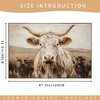 KTMBDW Rustic Long - Horned Cow Framed Wall Art: Captivating painting features a majestic long - Great Addition for Home - 4 of 4