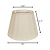 Vynxaria Lampshades: Egg English Box Pleat Slant Shade 11.5"x18"x11.5" with Washer Fitter - 2 of 4
