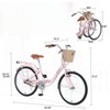 DSVIMOY 24 Inch Folding Lady Bike, Single Speed, Compact Design for Easy Storage and Commuting, Pink, 62.99"*25.2"*37.8" - 3 of 4