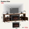Bestier 71" Fireplace TV Stand for TVs up to 80" with Storage, LED Entertainment Center TV Console Table with 23" Retro Buttons Electric Fireplace - 4 of 4