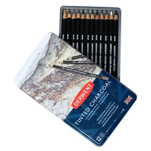 Tinted Charcoal Pencil Set Multicolor - Derwent 12ct