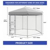 4.03×4.03×5.4FT Pet House Dog Run Enclosure with UV-Resistant Waterproof Roof Cover - 4 of 4