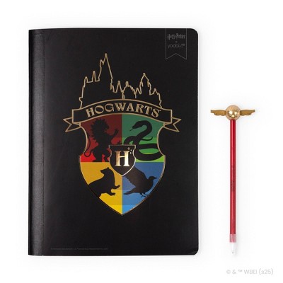 Yoobi Harry Potter Composition Books 7.5"x9.75" Wide Ruled with Pen Black House Pride