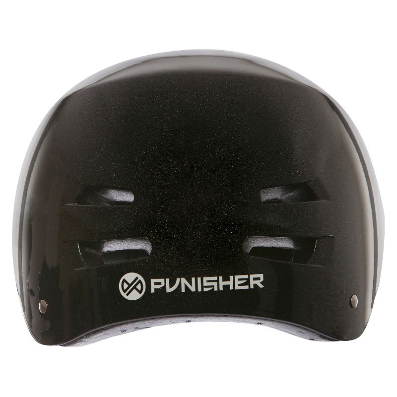 Punisher Skateboards Metallic Black Skateboard Helmet, 4 of 7