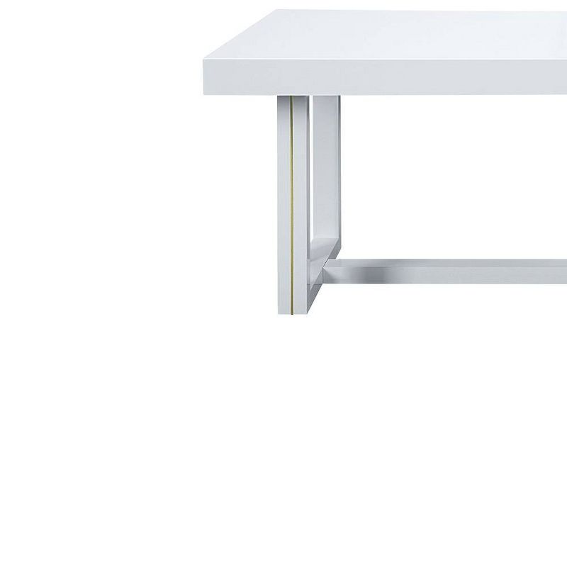 76&#34; Paxley Dining Table White High Gloss Finish - Acme Furniture, 5 of 11