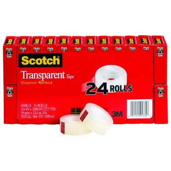 Scotch Transparent Tape 600 72 3PK 1 x 2592 3 Core Transparent 3