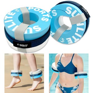 Sunlite Sport Foam Aquatic Cuffs – Water Weights for Exercise & Aerobics, Adjustable Float Rings, High-Density EVA, Pack of 2 - 1 of 4