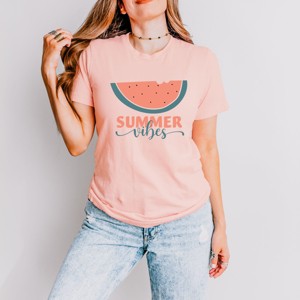Simply Sage Market Boho Summer Vibes Watermelon Short Sleeve Tee - 1 of 4