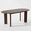 Wooakway 30"H Oval Wood Dining Table Kitchen Table Conference Table with 4 Legs - 2 of 4