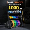 3 Tier Barbell Storage Rack, 1000 LB Capacity Dumbbell & Kettlebell Stand with Adjustable Height, Black - 2 of 4
