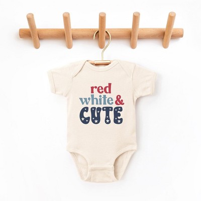 The Juniper Shop Red White And Cute Stars Baby Bodysuit
