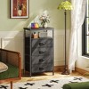 FONTOI Multi-Drawers Dresser with Charging Station, Tall Night Stand Chest of Drawers, Bedside Table Nightstand, Fabric Storage Multi-Choice - 2 of 4
