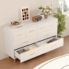 Nasitip 8 Drawer Dresser, Fabric Pattern Chest of Drawer with Gold Metal Handles and Legs, TV Stand/Storage Organizer for Living Room, Hallway - 4 of 4