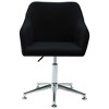 vidaXL Swivel Dining Chair Black Fabric - 2 of 4
