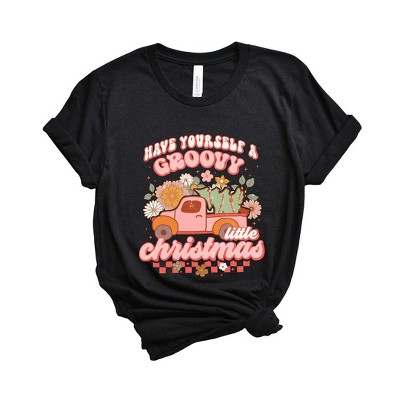 Simply Sage Market Women's Groovy Little Christmas Truck Short Sleeve Graphic Tee