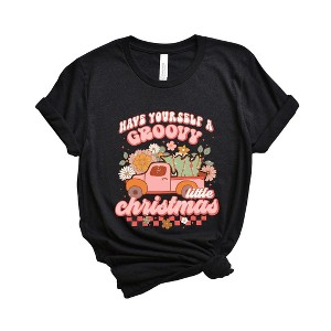 Simply Sage Market Women's Groovy Little Christmas Truck Short Sleeve Graphic Tee - 1 of 4