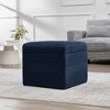 LIKEPAY Corduroy Square Storage Ottoman with Lift Off Top - 2 of 4