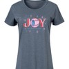 Women's - Instant Message - Christmas Joy To The World Sparkle Graphic T-shirt Dress - 2 of 4