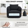 KWPZQEB 360° Swivel Armchair, Round Accent Chairs with Pillow, Modern Lounge Chair, High-Resilience Sponge Chair for Living Room, Bedroom, No Assembly - 3 of 4