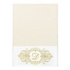Linum Home Textiles 100% Turkish Cotton MONICA Gold Thread 3PC Embellished Towel Set - 2 of 4