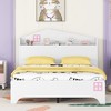 Twin/Full Size Wooden House Bed with Storage Headboard, Kids Bed with Storage Shelf - ModernLuxe - 2 of 4