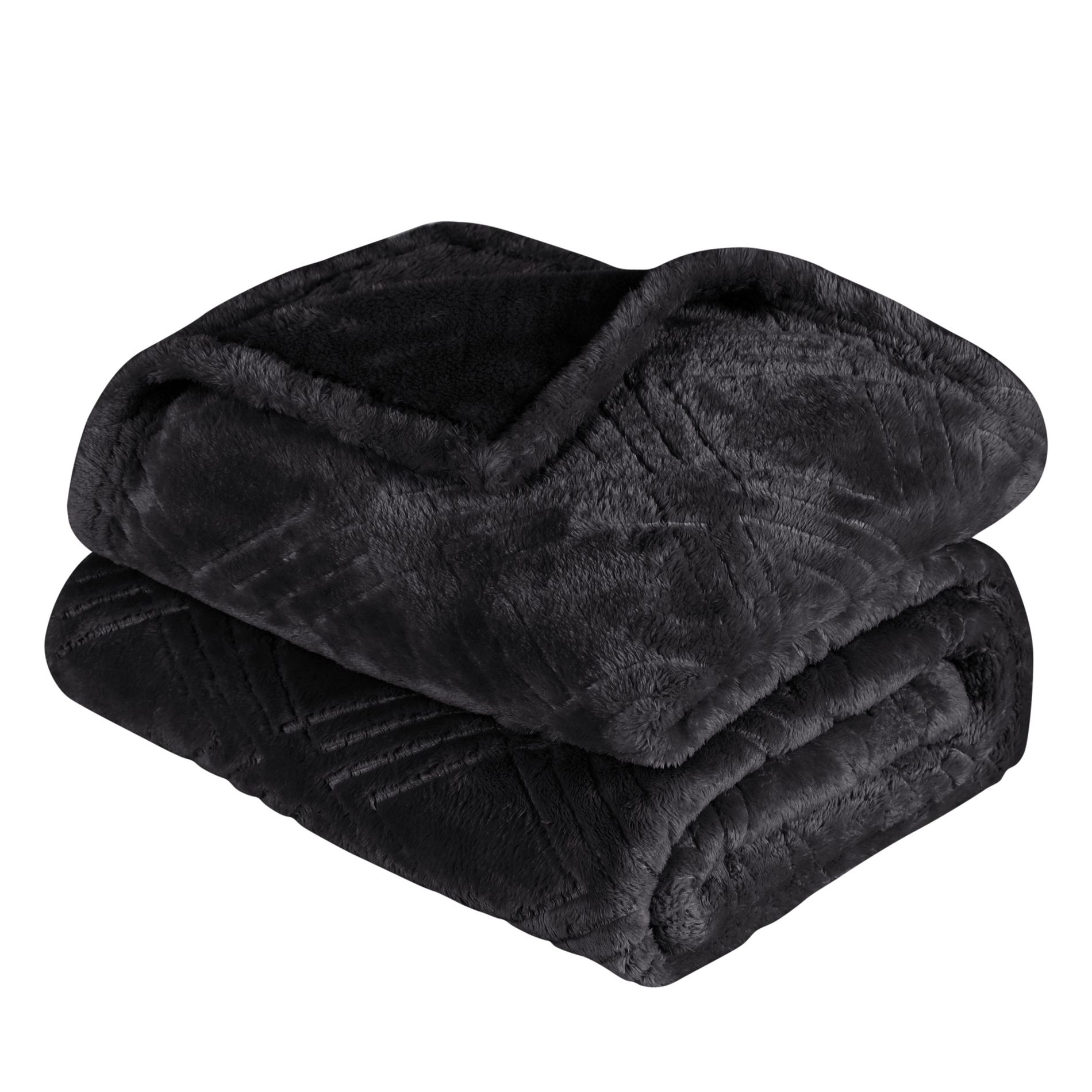 Diamond Flannel Embossed Fleece Blanket by Blue Nile Mills
