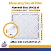 Filter King 25x28x1 Air Filter | 12-PACK | MERV 13 HVAC Pleated A/C Furnace Filters | MADE IN USA | Actual Size: 24.5 x 27.5 x .75" - 2 of 4