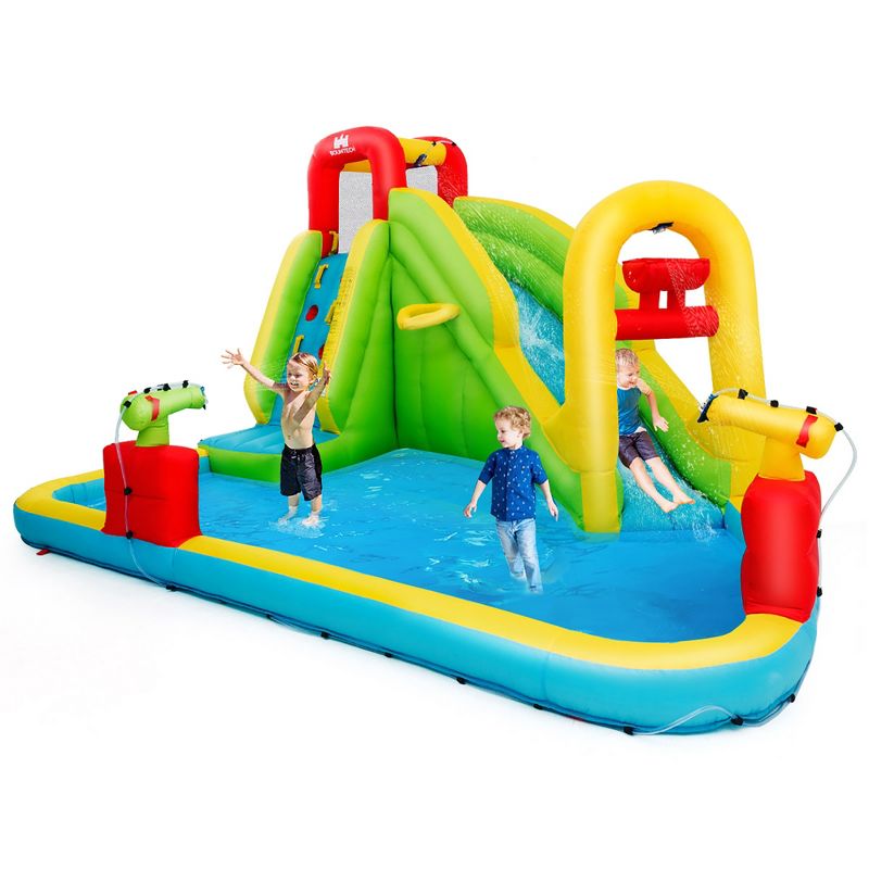 Costway Inflatable Water Slide Kids Splash Pool Bounce House without Blower, 1 of 10