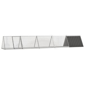 vidaXL Chicken Cage with Run Anthracite 46.1 in.x79.1 in.x48.4 in. Galvanized Steel - 1 of 4