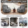 Oversized Rocker Recliner Chair Modern Rocking Lounge Chair for Big & Tall Adults Comfy Lazy Boy Recliner with 2 Cup Holders and Side Pockets - 4 of 4