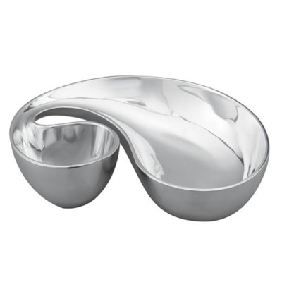 nambe Morphik Chip & Dip Server