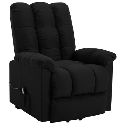 vidaXL Power Lift Chair Black 100% polyester Standard