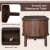 Mid Century Modern TV Stand, Fluted Entertainment Center for TVs up to 75", Media Console with 2 Doors and Drawer - 3 of 4