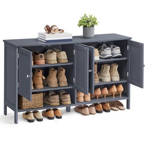 Vasagle Modern Country Shoe Cabinet 3 tier Shoe Organizer Forest Green Shoe Shelf Stylish And Functional Storage Solution For Entryway Gray Target