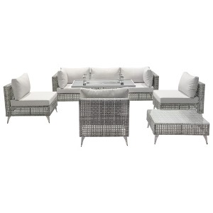 Maggift Patio Seating Sets, Outdoor Seating Set for Entertaining, Designed for Comfort and Aesthetic Appeal, Gray, 25.6"*25.6"*25.4" - 1 of 4