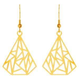 ELYA Geometric Tear Drop Dangle Earrings - Gold, Women