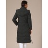 INSPIRE CHIC Women's Winter Hooded Zip Up Down Stand Collar Long Puffer Coat - 4 of 4