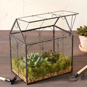 The Lakeside Collection Glass And Metal Garden Terrarium - : Target