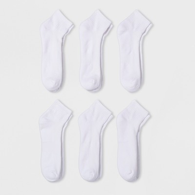 Men's Big & Tall Quarter Athlectic Socks 6pk - Goodfellow & Co™ White 13-15