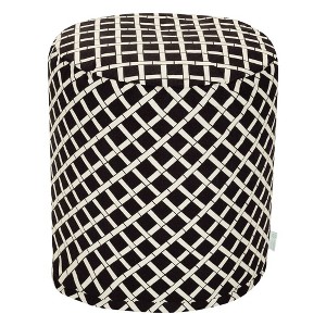 Majestic Home Goods,Pouf Bamboo Burnt - 1 of 4